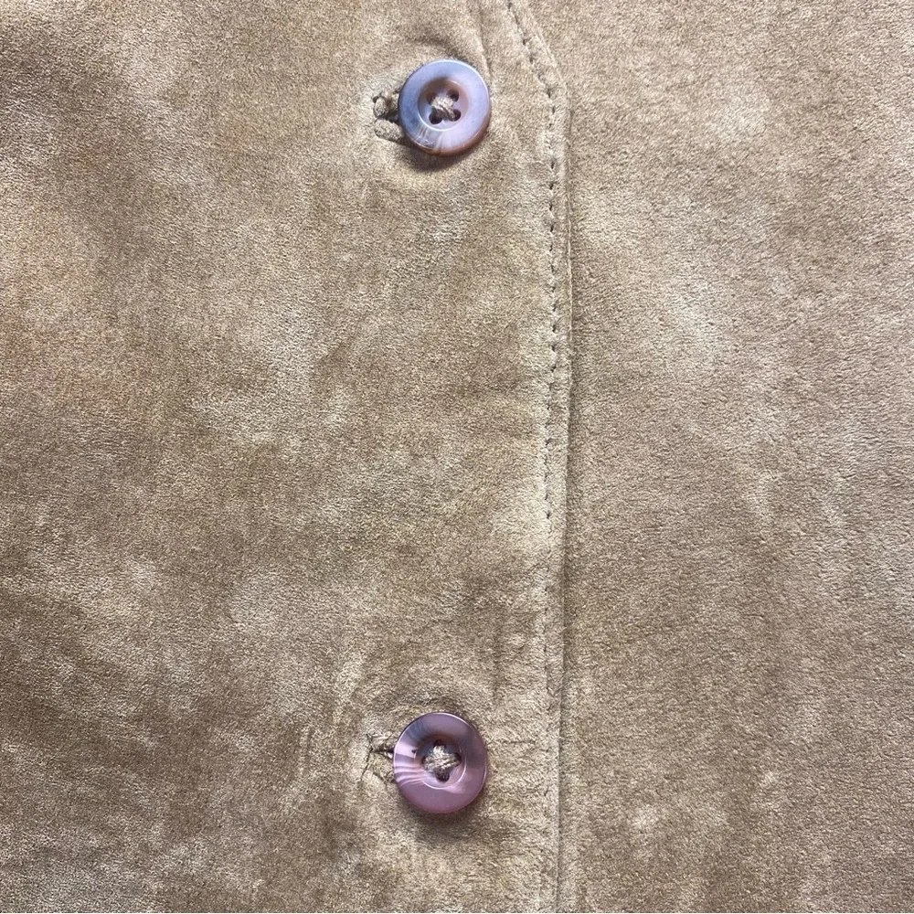 Vintage‎ Great Northwest Genuine Suede Leather Vest Brown Lined Size L